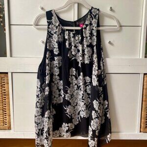 Floral Black Sleeveless blouse